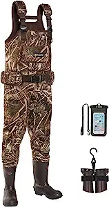 TideWe Chest Wader with 600G & 800G Insulation, Men Hunting Wader Waterproof Neoprene Bootfoot Fishing Wader with Boot Hanger