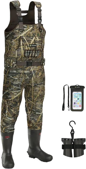 BEST INSULATION: TIDEWE Hunting Waders with Boot Hanger