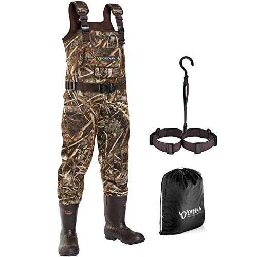 OXYVAN Duck Hunting Waders with 600G Rubber Boots Insulated